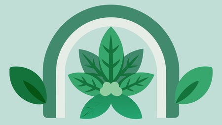 Soothing vector artwork in a calming mint-green palette with gentle diffused light and elegant...
