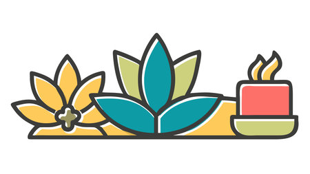 Elegant minimalist vector design with soft floral elements in calming mint-pastel palette and diffused spa glow, fostering a meditative balanced mood. Perfect for wellness branding, beauty product packaging, spa invitations, and serene digital backgrounds in applications. Versatile for beauty, health, and relaxation industries targeting modern . AI-generated vector illustration. AI-generated illustration.のイラスト素材