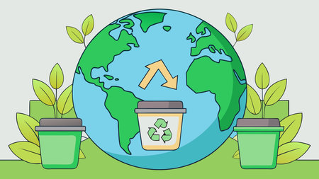 This minimalist vector design utilizes symmetrical composition with organic motifs and soft glowing accents in harmonious green earth tones to convey sustainable harmony. Featuring a large blank central space for customizable content, it instills a responsible, eco-conscious atmosphere perfect for modern applications. Ideal for environmental posters, website . AI-generated vector illustration. AI-generated illustration.のイラスト素材