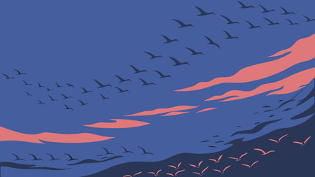 Featuring a minimalist continuous line technique, this vector illustration emphasizes fluid motion...