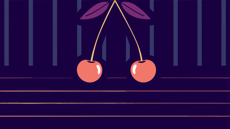 Elegant flat vector artwork with precise thin lines and soft sunlight glow, conveying a romantic and...