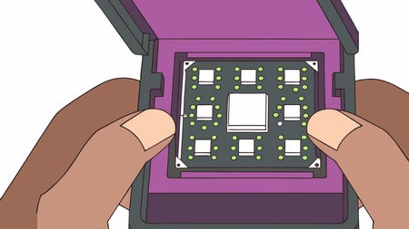 Explore an electronic engineering-inspired style featuring precise schematic symmetry and pinpoint...
