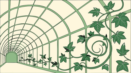 Intricate vector artwork in botanical organic style, highlighting symmetrical mandala formations and fluid spiral dynamics with soft diffused green ambiance for a vital, harmonious mood. Perfect for eco-branding, textile patterns, wallpapers, packaging, and decor in sustainable industries. Targets designers, horticulturists, and wellness brands seeking natura. AI-generated vector illustration. AI-generated illustration.のイラスト素材