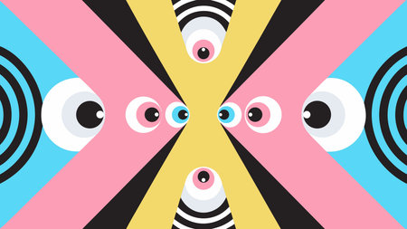 A creative digital illustration depicting Hypnotic kaleidoscope mandala pattern in shifting rainbow hues, rotating symmetrical composition, prismatic light refraction effects, surreal psychedelic art style, mesmerizing and dreamlike mood, hig. This AI-generated artwork features unique visual elements suitable for various commercial and editorial applications. AI-generated illustration.のイラスト素材