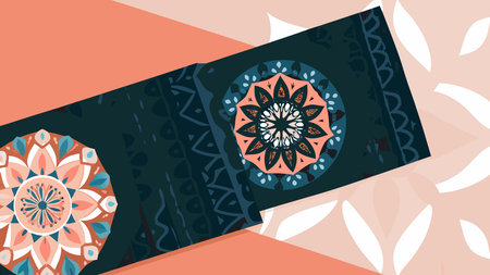 Vector card with mandala. Vintage decorative elements. Hand drawn background. Islam, Arabic, Indian,...