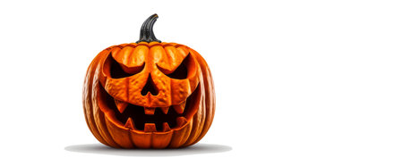 Halloween pumpkin on white background.の素材
