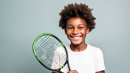 african man tennis ball in the air. Playing sports, healthy lifestyle, physical activity, training, active lifestyle, competition, Preparation for big sports.の素材