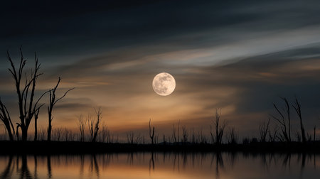 Halloween pumpkin on abandoned old road and medieval castle on the backgroundの素材