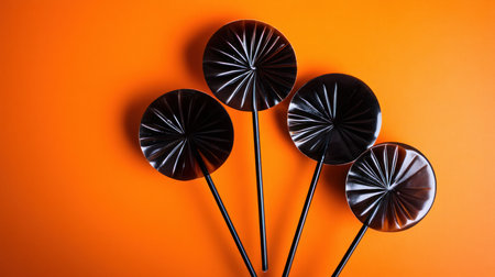 Halloween pumpkin on abandoned old road and medieval castle on the backgroundの素材