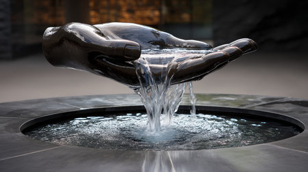 Planet Earth with clean air and nature relying on renewable resources. Ecological concept of alternative sustainable energy for an ecologically clean planet. Concept of ecology and environmental protection.の素材