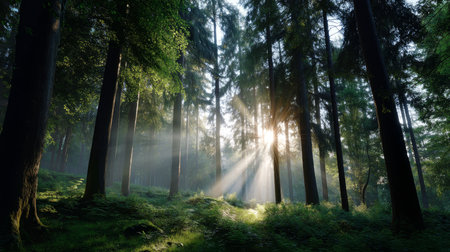 Planet Earth with clean air and nature relying on renewable resources. Ecological concept of alternative sustainable energy for an ecologically clean planet. Concept of ecology and environmental protection.の素材