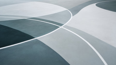 Abstract tennis background for sport game illustration with copy space in minimalist style. Tennis court top view. Ideal for sports events, competitions, poster, background.の素材