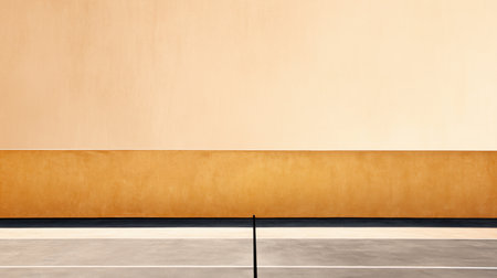 Abstract tennis background for sport game illustration with copy space in minimalist style. Tennis court top view. Ideal for sports events, competitions, poster, background.の素材