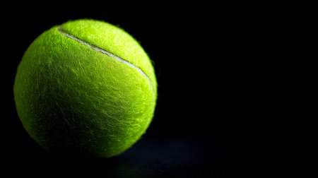 Tennis point. A tennis ball that hits the line earns a point. sports game, competition and great pastime for a healthy lifestyle.の素材