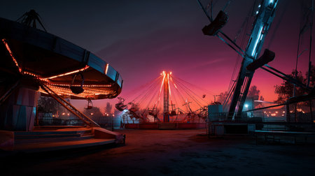 Halloween pumpkin on abandoned old road and medieval castle on the backgroundの素材