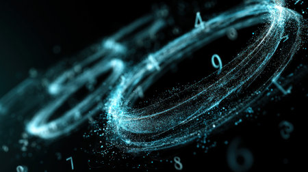 Abstract 3d sphere with interconnected lines and nodes, symbolizing a big data futuristic digital network .Digital Artificial Intelligence background with particles. 3D wireframe geometric sphere.の素材