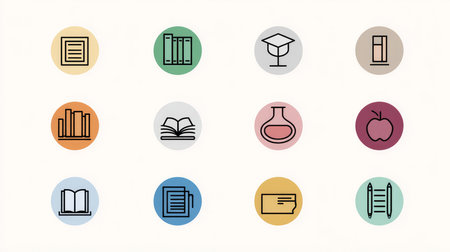 Abstract blurred empty interior space of college or university study. Blurred classroom with bookshelves with defocus effect. use for background or backdrop in bookstore, business or education resource concept.の素材