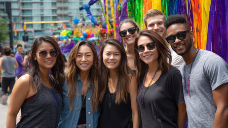 Lesbian couple friends generation zの素材