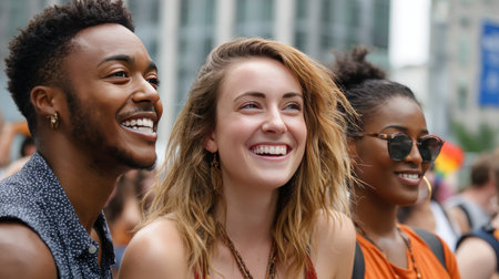 Lesbian couple friends generation zの素材