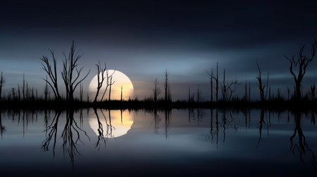 Halloween pumpkin on abandoned old road and medieval castle on the backgroundの素材
