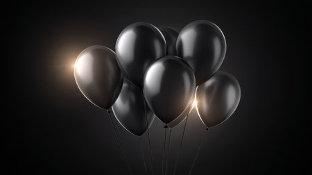 Art object for Black Friday, sales and promotions with a dark, black, colorful and effective theme. Luxury picture for advertising goods on the day of big discounts. Abstract background.の素材