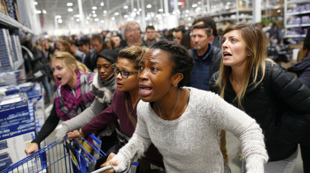 Consumerism, sales, black friday. Online shopping.の素材