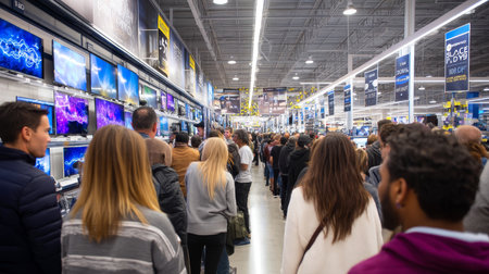 Consumerism, sales, black friday. Online shopping.の素材