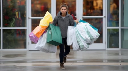 Consumerism, sales, black friday. Online shopping.の素材