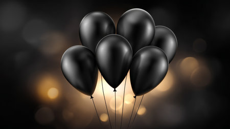 Art object for Black Friday, sales and promotions with a dark, black, colorful and effective theme. Luxury picture for advertising goods on the day of big discounts. Abstract background.の素材