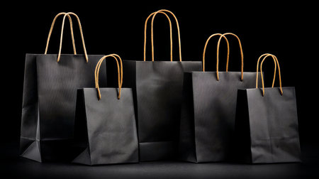 Art object for Black Friday, sales and promotions with a dark, black, colorful and effective theme. Luxury picture for advertising goods on the day of big discounts. Abstract background.の素材