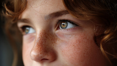 Beautiful, unusual, bright eye close-up with details of light blue iris. Ophthalmologist, buying glasses and optics, advertising vision.の素材