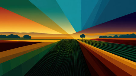 Summer landscape. Beautiful summer mountain panorama. Natural background USA. Green mountains and layers of hills. Election day in USA. America day. Festive mood on President's day.の素材