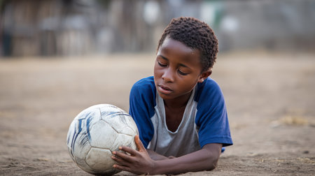 African primary school children playing games. Black children, full of life and joy, enjoying their childhood and playing together. Small faces with big smiles.の素材
