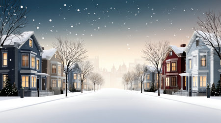 Merry Christmas and Happy Holidays greeting card, frame, and banner. New Year. Noel. Winter Christmas themeの素材