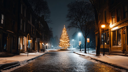 Loneliness during christmas holidays with copy space, holiday contrast, aging, and emotional storytelling.の素材