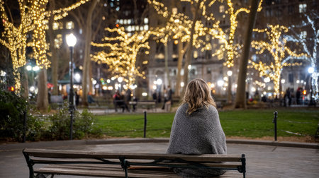 As a result of winter's cold, harshness, and warmth, holidays merge into one moment. The concept of loneliness and social support.の素材