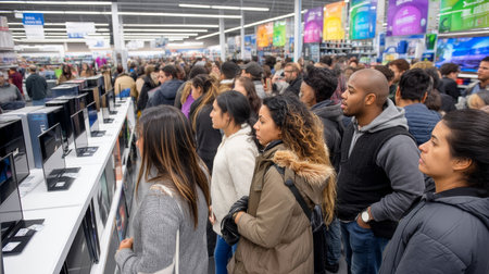 Consumerism, sales, black friday. Online shopping.の素材