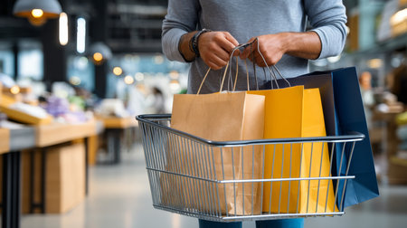 Consumerism, sales, black friday. Online shopping.の素材