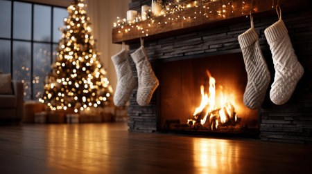 Merry Christmas and Happy Holidays greeting card, frame, and banner. New Year. Noel. Winter Christmas themeの素材