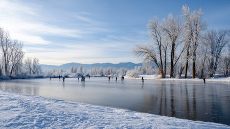 Merry Christmas and Happy Holidays greeting card, frame, and banner. New Year. Noel. Winter Christmas themeの素材