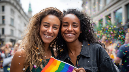 Lesbian couple friends generation zの素材