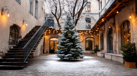 Merry Christmas and Happy Holidays greeting card, frame, and banner. New Year. Noel. Winter Christmas themeの素材