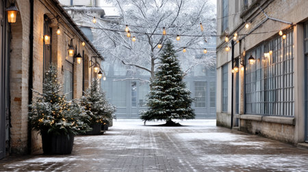 Merry Christmas and Happy Holidays greeting card, frame, and banner. New Year. Noel. Winter Christmas themeの素材