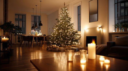 Merry Christmas and Happy Holidays greeting card, frame, and banner. New Year. Noel. Winter Christmas themeの素材