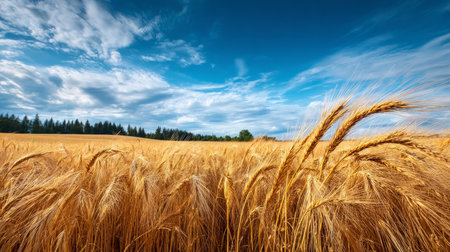 A beautiful, sun-drenched spring summer meadow. Natural colorful panoramic landscape with many wild flowers of daisies against blue sky. A frame with soft selective focusの素材