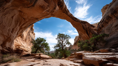 A beautiful desert backdrop. A gorgeous scene straight out of an Arabian fairy tale, where sand, heat, and silence reignの素材