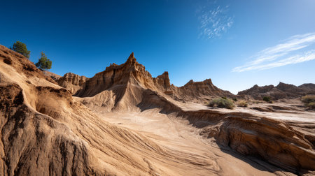 A beautiful desert backdrop. A gorgeous scene straight out of an Arabian fairy tale, where sand, heat, and silence reignの素材