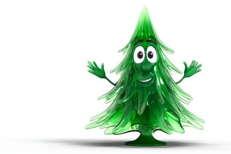 A chic, creative, and beautiful Christmas or New Year tree for the interior of a stylish home or office, in a minimalist styleの素材