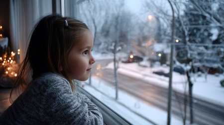 Loneliness during christmas holidays with copy space, holiday contrast, aging, and emotional storytelling.の素材