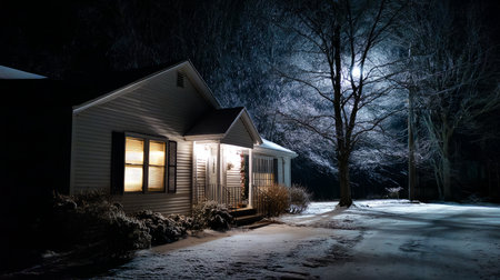 Loneliness during christmas holidays with copy space, holiday contrast, aging, and emotional storytelling.の素材